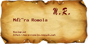 Móra Romola névjegykártya